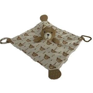 Modern Baby Bear Snuggle Blankie Security Blanket Lovey Teether Rattle